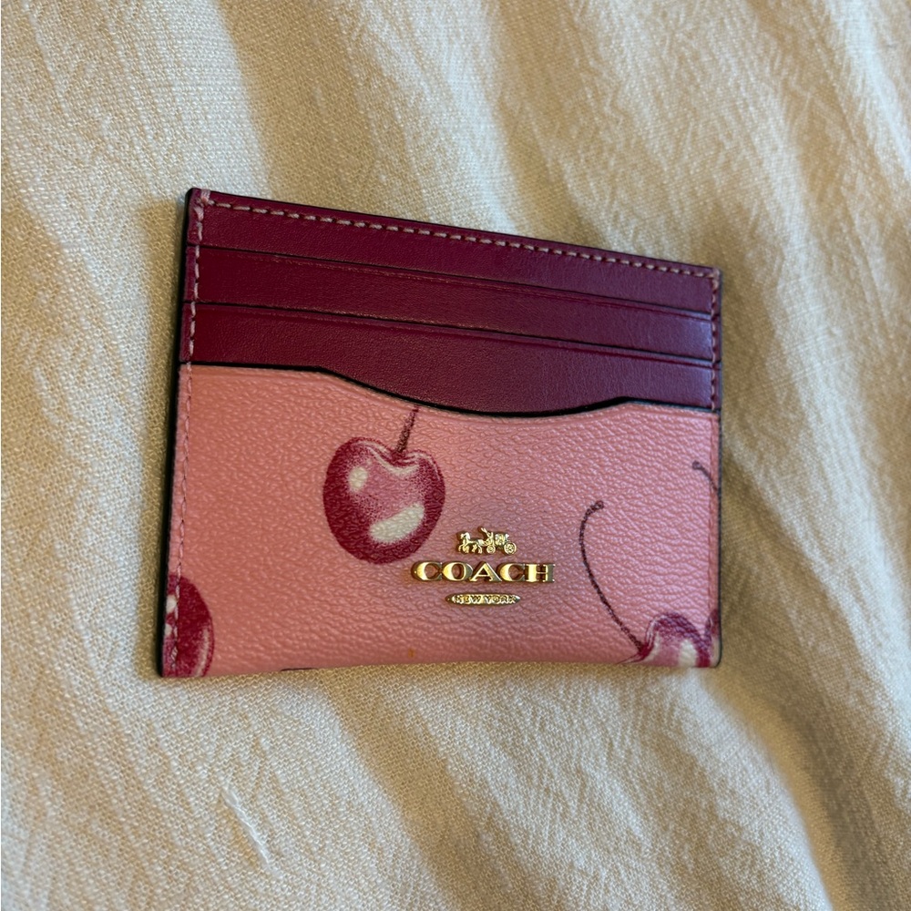 Coach Pink Cherry Collection Card Holder